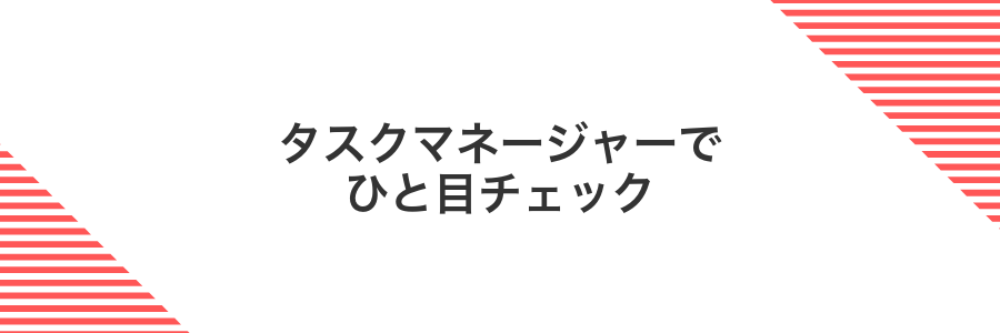 タスクマネージャーでひと目チェック