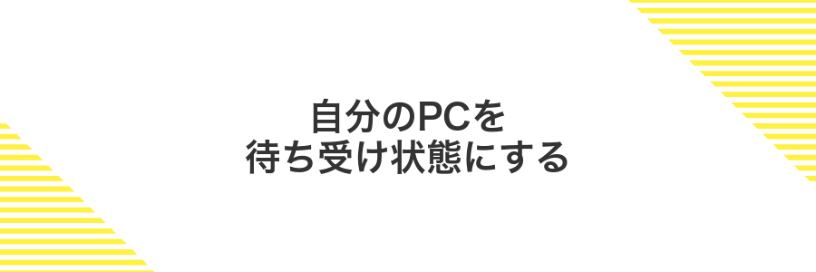 自分のPCを待ち受け状態にする