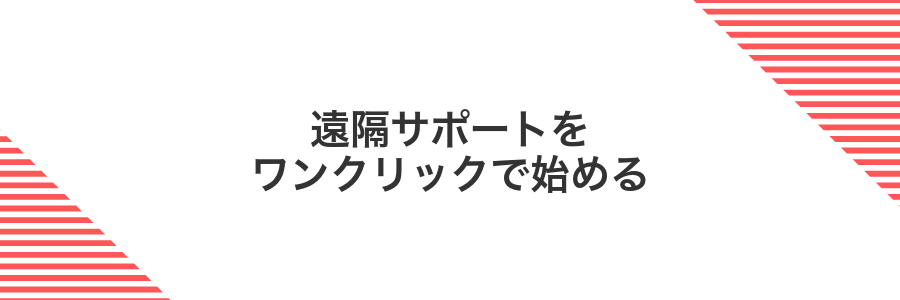 遠隔サポートをワンクリックで始める