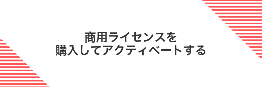 商用ライセンスを購入してアクティベートする
