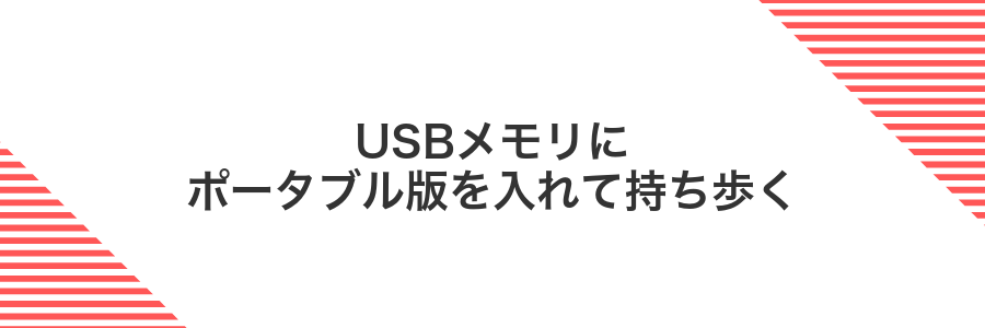 USBメモリにポータブル版を入れて持ち歩く