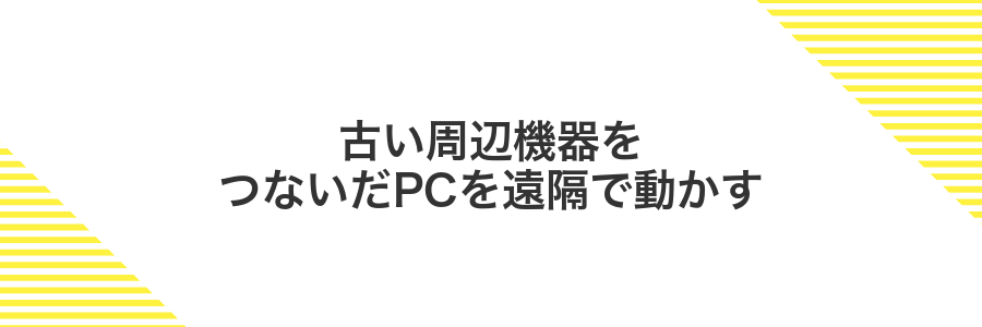古い周辺機器をつないだPCを遠隔で動かす
