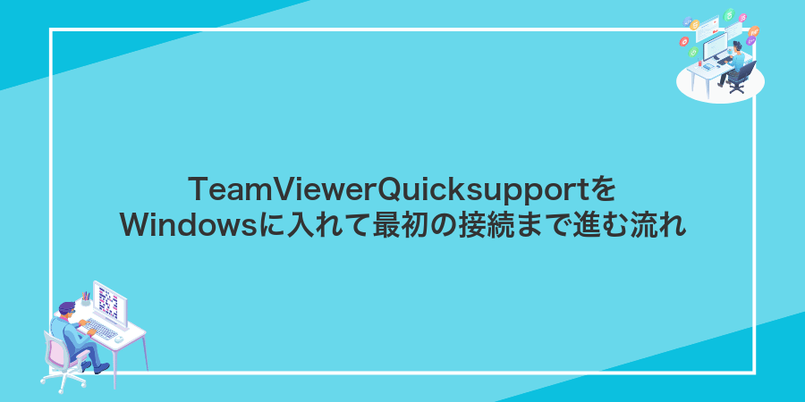 TeamViewerQuicksupportをWindowsに入れて最初の接続まで進む流れ