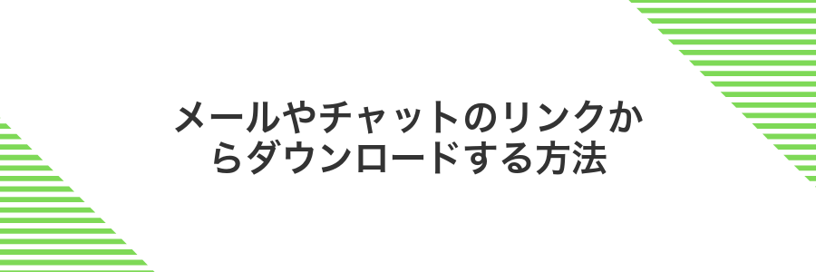 メールやチャットのリンクからダウンロードする方法