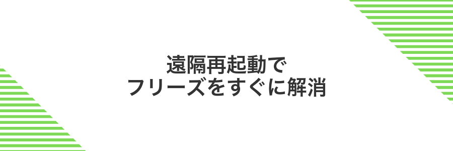 遠隔再起動でフリーズをすぐに解消