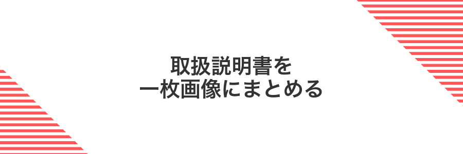 取扱説明書を一枚画像にまとめる