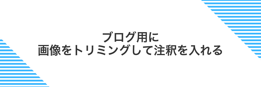 ブログ用に画像をトリミングして注釈を入れる