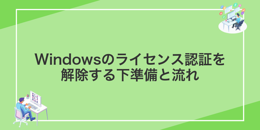 Windowsのライセンス認証を解除する下準備と流れ