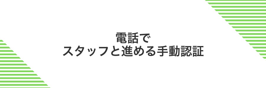 電話でスタッフと進める手動認証