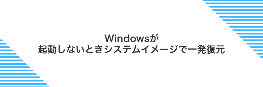Windowsが起動しないときシステムイメージで一発復元