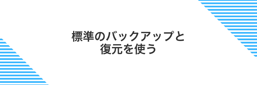 標準のバックアップと復元を使う