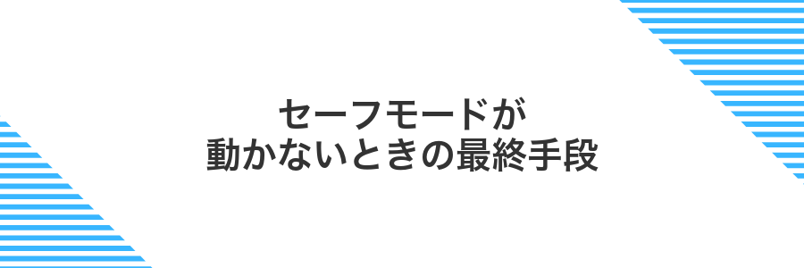 セーフモードが動かないときの最終手段
