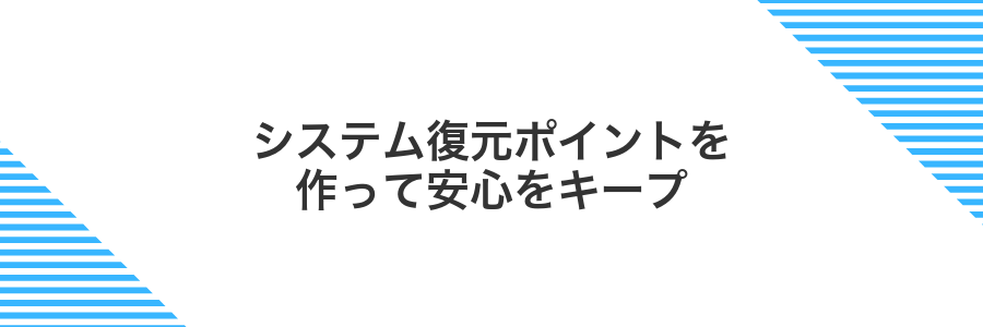 システム復元ポイントを作って安心をキープ