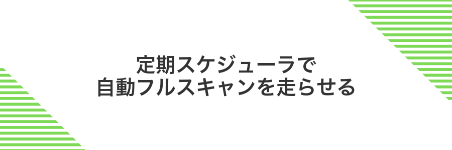 定期スケジューラで自動フルスキャンを走らせる
