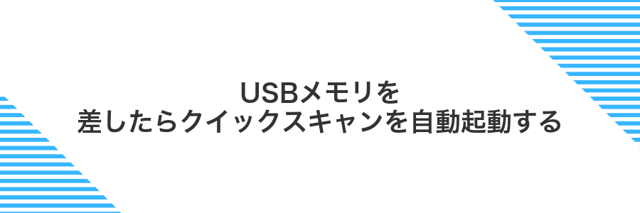 USBメモリを差したらクイックスキャンを自動起動する