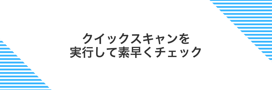 クイックスキャンを実行して素早くチェック