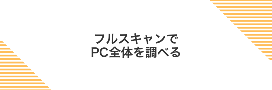 フルスキャンでPC全体を調べる