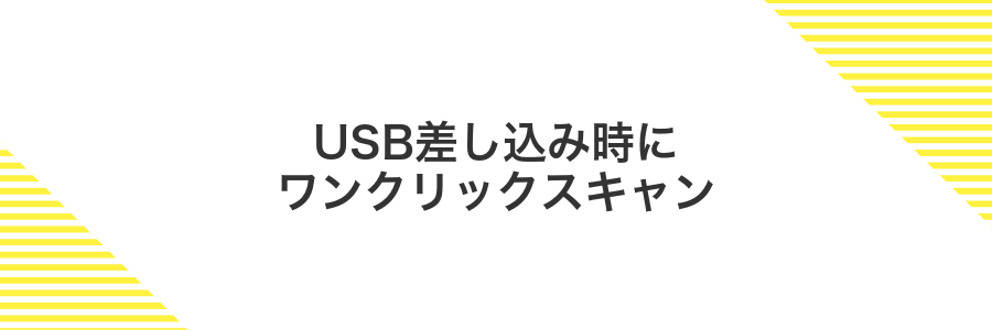 USB差し込み時にワンクリックスキャン