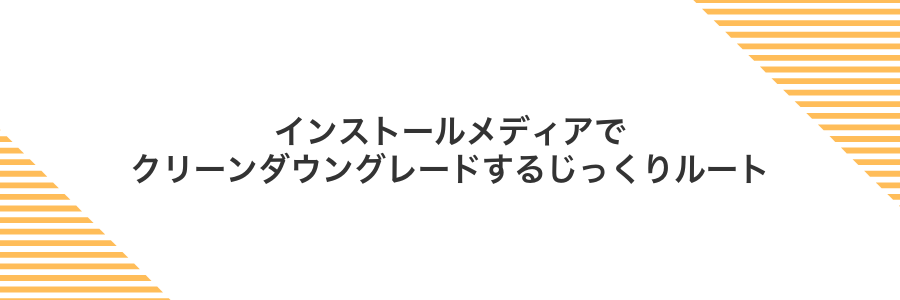 インストールメディアでクリーンダウングレードするじっくりルート