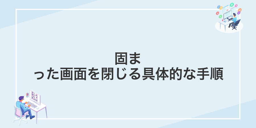 固まった画面を閉じる具体的な手順