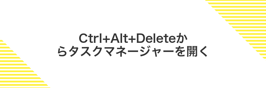 Ctrl+Alt+Deleteからタスクマネージャーを開く