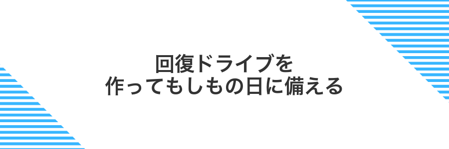 回復ドライブを作ってもしもの日に備える