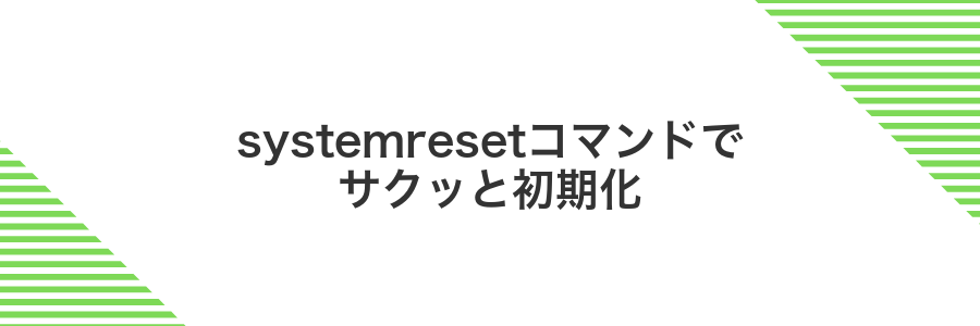 systemresetコマンドでサクッと初期化