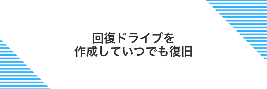 回復ドライブを作成していつでも復旧