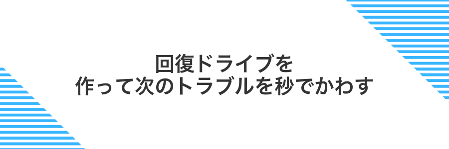 回復ドライブを作って次のトラブルを秒でかわす