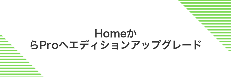 HomeからProへエディションアップグレード
