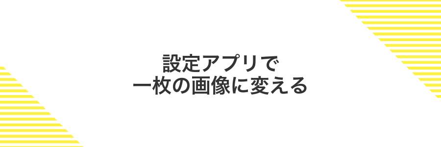 設定アプリで一枚の画像に変える