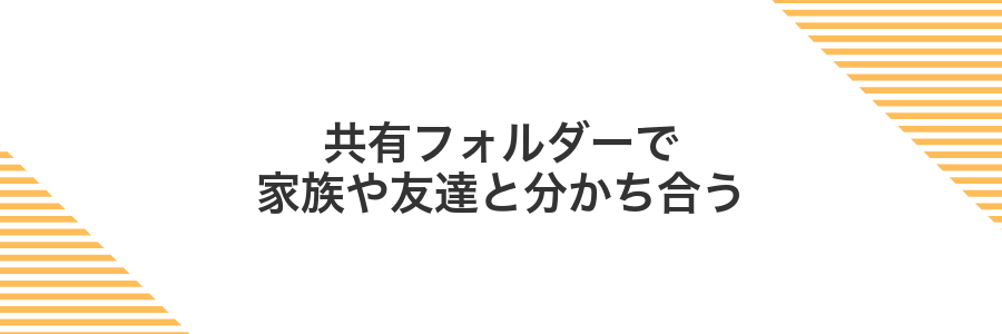 共有フォルダーで家族や友達と分かち合う