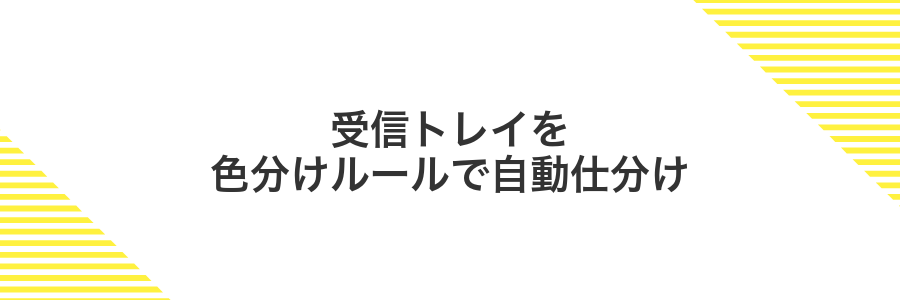 受信トレイを色分けルールで自動仕分け