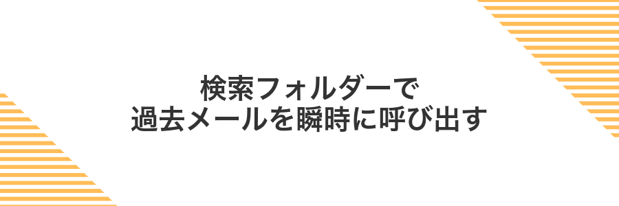 検索フォルダーで過去メールを瞬時に呼び出す