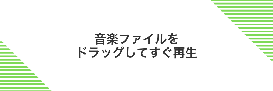 音楽ファイルをドラッグしてすぐ再生