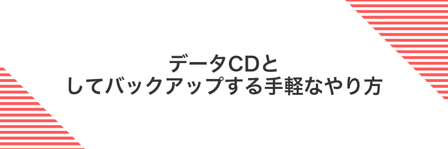 データCDとしてバックアップする手軽なやり方