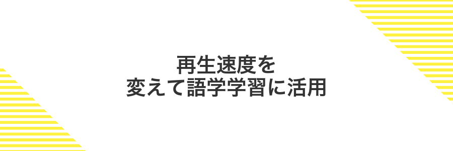 再生速度を変えて語学学習に活用