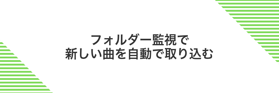 フォルダー監視で新しい曲を自動で取り込む