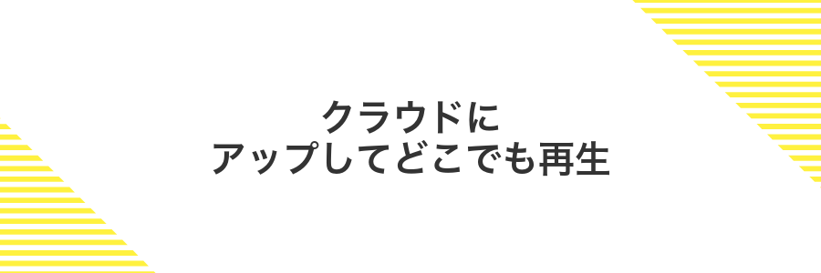 クラウドにアップしてどこでも再生