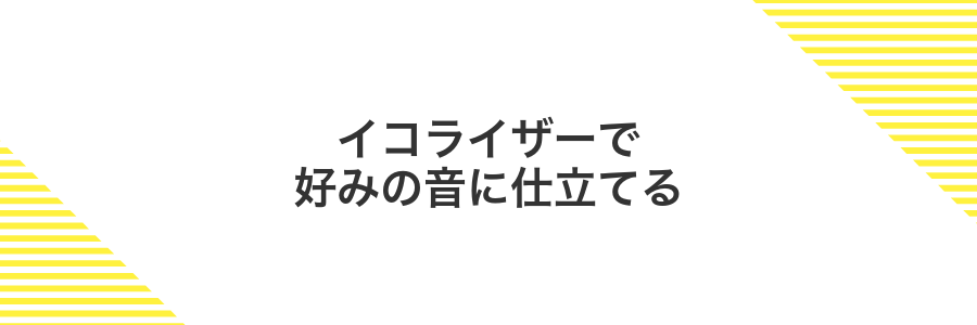 イコライザーで好みの音に仕立てる