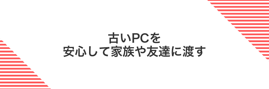 古いPCを安心して家族や友達に渡す