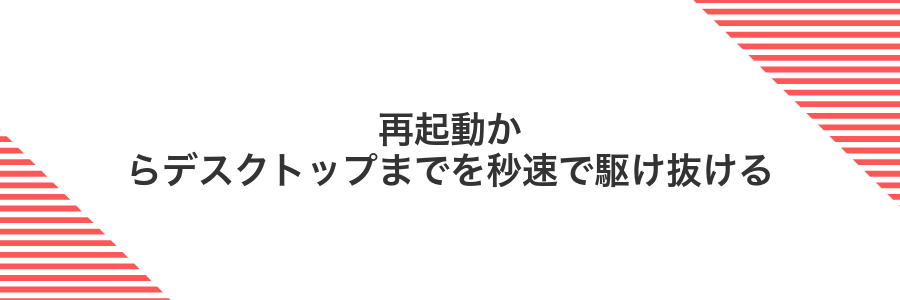再起動からデスクトップまでを秒速で駆け抜ける