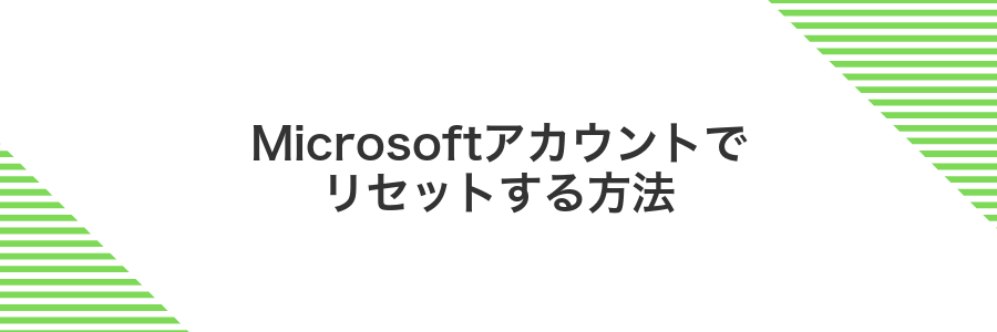 Microsoftアカウントでリセットする方法