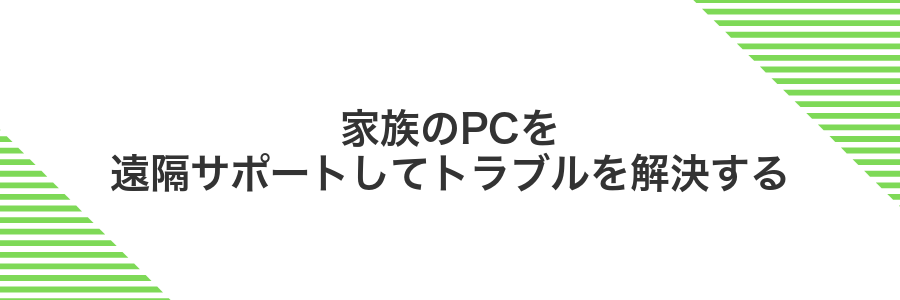 家族のPCを遠隔サポートしてトラブルを解決する