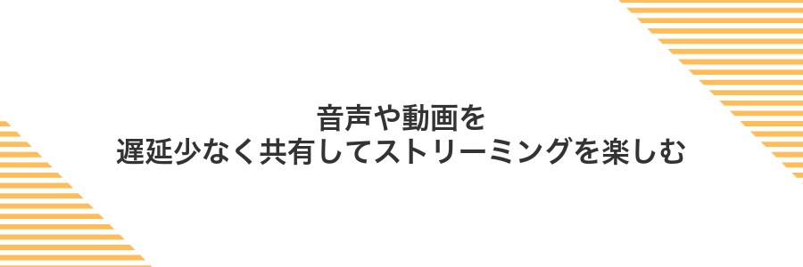 音声や動画を遅延少なく共有してストリーミングを楽しむ