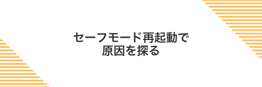 セーフモード再起動で原因を探る