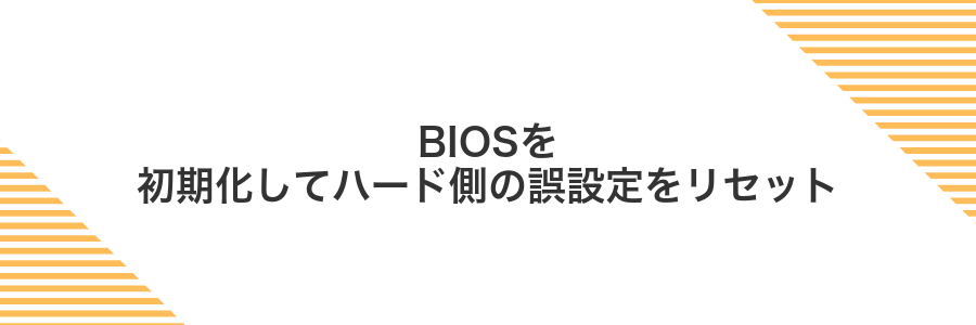 BIOSを初期化してハード側の誤設定をリセット