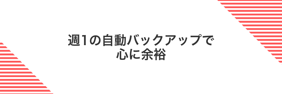 週1の自動バックアップで心に余裕