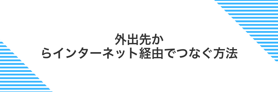 外出先からインターネット経由でつなぐ方法