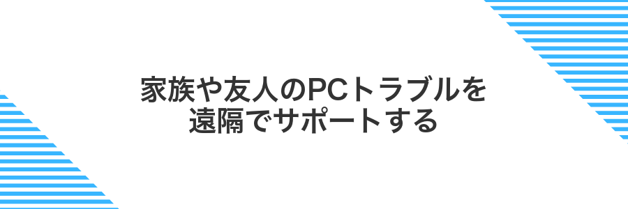 家族や友人のPCトラブルを遠隔でサポートする